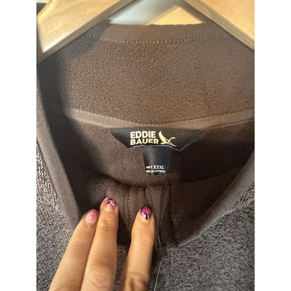 NWT Eddie Bauer Brown Men's Sweater Fleece Size 3XL - Picture 7 of 12